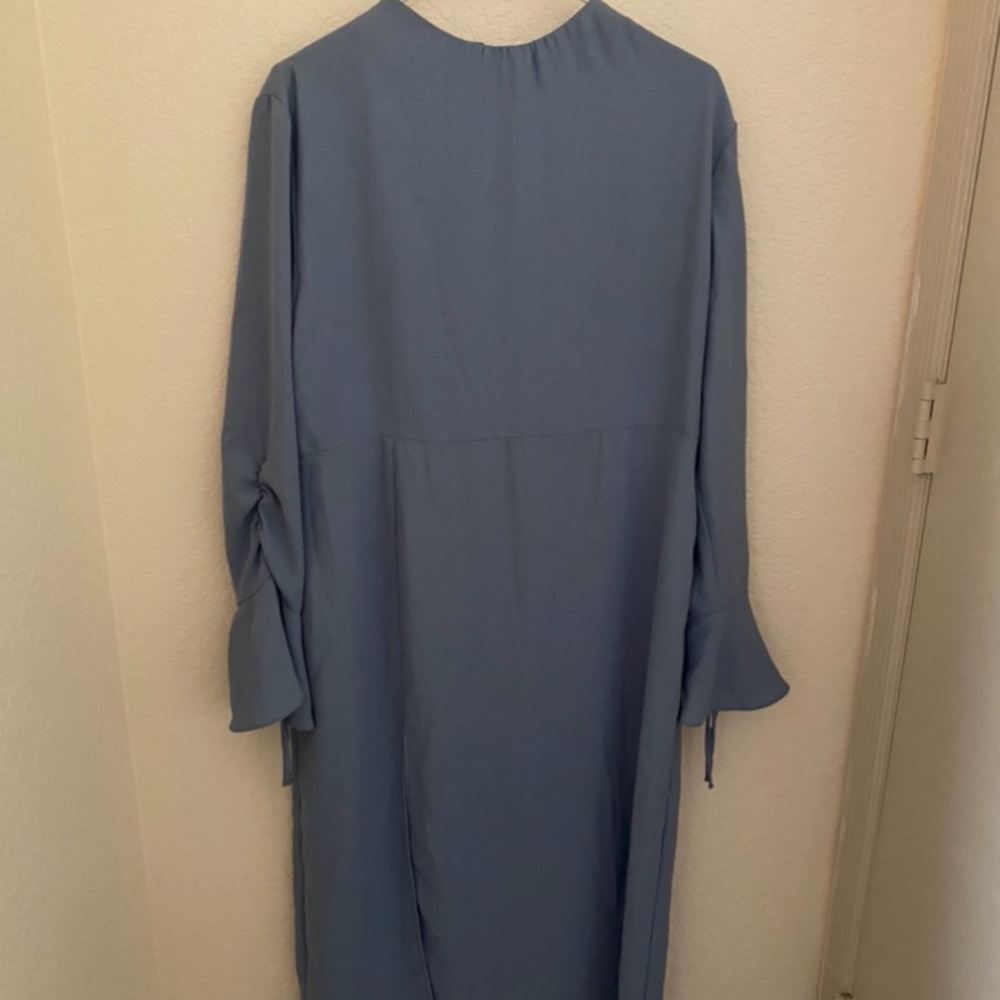 Dusty blue TOPSHOP long sleeve dress